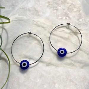 Evil Eye 🧿 Boho Hoop Stainless Steel Earrings